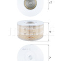Filtro de aire MAHLE ORIGINAL LX 1641