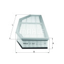 Filtro de aire MAHLE ORIGINAL LX 2067
