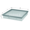 Filtro de aire MAHLE ORIGINAL LX 2077/3