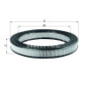 Filtro de aire MAHLE ORIGINAL LX 210