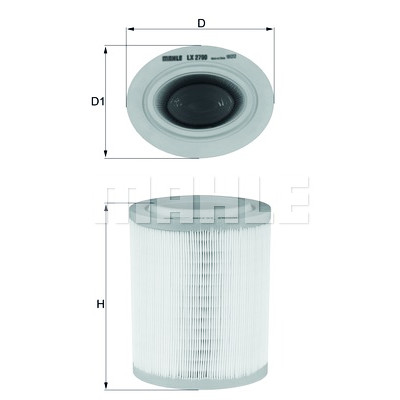 Filtro de aire MAHLE ORIGINAL LX 2790