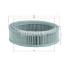 Filtro de aire MAHLE ORIGINAL LX 70