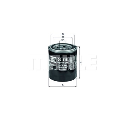 Filtro de aceite MAHLE ORIGINAL OC 115