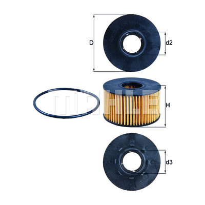 Filtro de aceite MAHLE ORIGINAL OX 191D