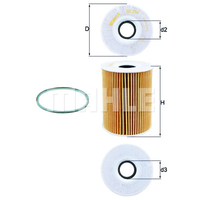 Filtro de aceite MAHLE ORIGINAL OX 254D4