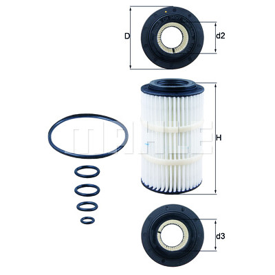 Filtro de aceite MAHLE ORIGINAL OX 345/7D