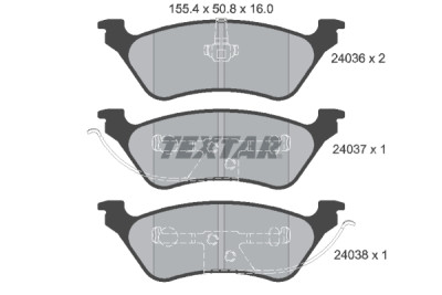 Pastillas de freno TEXTAR 24036 01