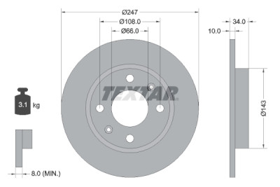 Kit frenos, freno de disco BrakeBox, Pad and Disc Kit