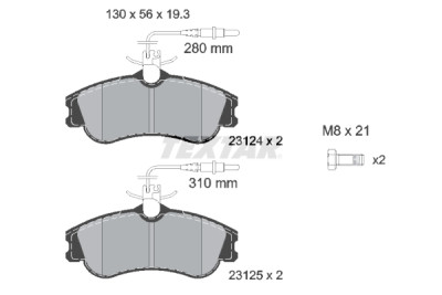 Kit frenos, freno de disco BrakeBox, Pad and Disc Kit TEXTAR 89005100