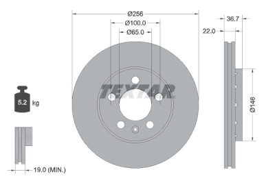 Kit frenos, freno de disco BrakeBox, Pad and Disc Kit