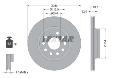 Kit frenos, freno de disco BrakeBox, Pad and Disc Kit