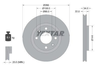 Kit frenos, freno de disco BrakeBox, Pad and Disc Kit