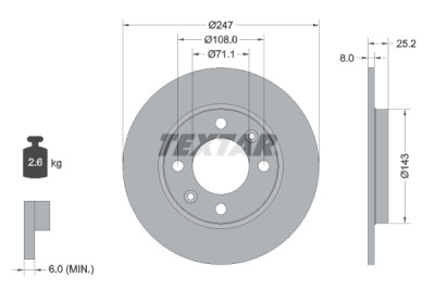 Kit frenos, freno de disco BrakeBox, Pad and Disc Kit