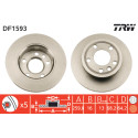 Juego de discos de freno TRW DF1593