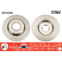 Juego de discos de freno TRW DF4208