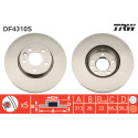 Juego de discos de freno TRW DF4310S