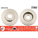 Juego de discos de freno TRW DF4316