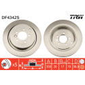 Juego de discos de freno TRW DF4342S