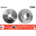 Juego de discos de freno TRW DF4344