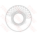Juego de 2 discos de freno TRW DF6334S