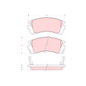 Juego de 4 pastillas de freno TRW GDB1013