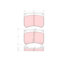 Juego de 4 pastillas de freno TRW GDB1029