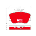 Juego de 4 pastillas de freno de freno DTEC COTEC TRW GDB1094DTE