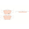 Juego de 4 pastillas de freno de freno COTEC TRW GDB1100