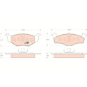 Juego de 4 pastillas de freno de freno COTEC TRW GDB1218