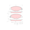 Juego de 4 pastillas de freno TRW GDB1336