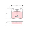 Juego de 4 pastillas de freno de freno COTEC TRW GDB1432