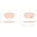 Juego de 4 pastillas de freno de freno COTEC TRW GDB1468