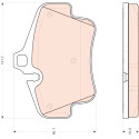 Juego de 4 pastillas de freno de freno