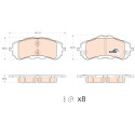 Juego de 4 pastillas de freno de freno COTEC TRW GDB2044