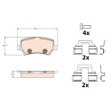 Juego de 4 pastillas de freno TRW GDB2125