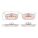 Juego de 4 pastillas de freno TRW GDB2159