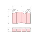 Juego de 4 pastillas de freno TRW GDB261