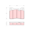 Juego de 4 pastillas de freno TRW GDB261