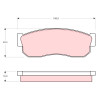 Juego de 4 pastillas de freno TRW GDB288