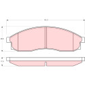 Juego de 4 pastillas de freno TRW GDB3107