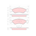 Juego de 4 pastillas de freno TRW GDB311