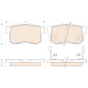 Juego de 4 pastillas de freno de freno COTEC TRW GDB3175