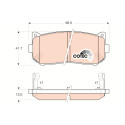 Juego de 4 pastillas de freno de freno COTEC TRW GDB3203