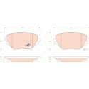 Juego de 4 pastillas de freno de freno COTEC TRW GDB3251