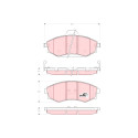 Juego de 4 pastillas de freno de freno COTEC TRW GDB3256