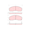 Juego de 4 pastillas de freno TRW GDB3261