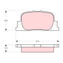 Juego de 4 pastillas de freno TRW GDB3278