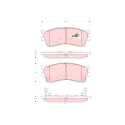 Juego de 4 pastillas de freno de freno COTEC TRW GDB3285