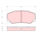 Juego de 4 pastillas de freno TRW GDB329