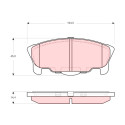 Juego de 4 pastillas de freno TRW GDB3320